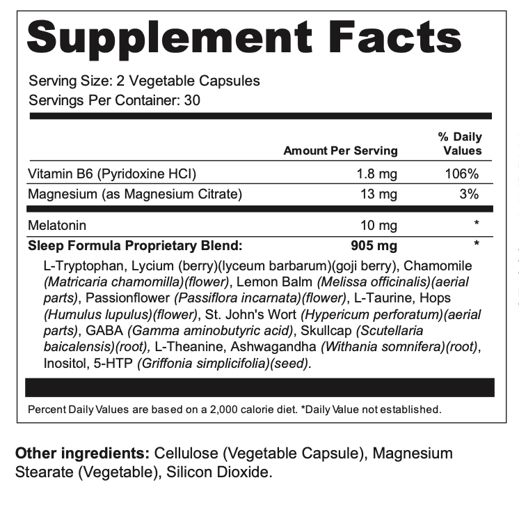 Sleep formula